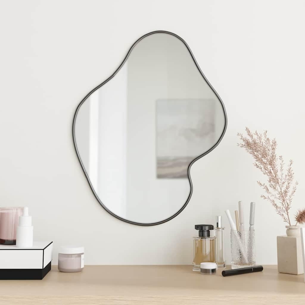 Miroir mural noir idéal pour couloir et salle de bain design
