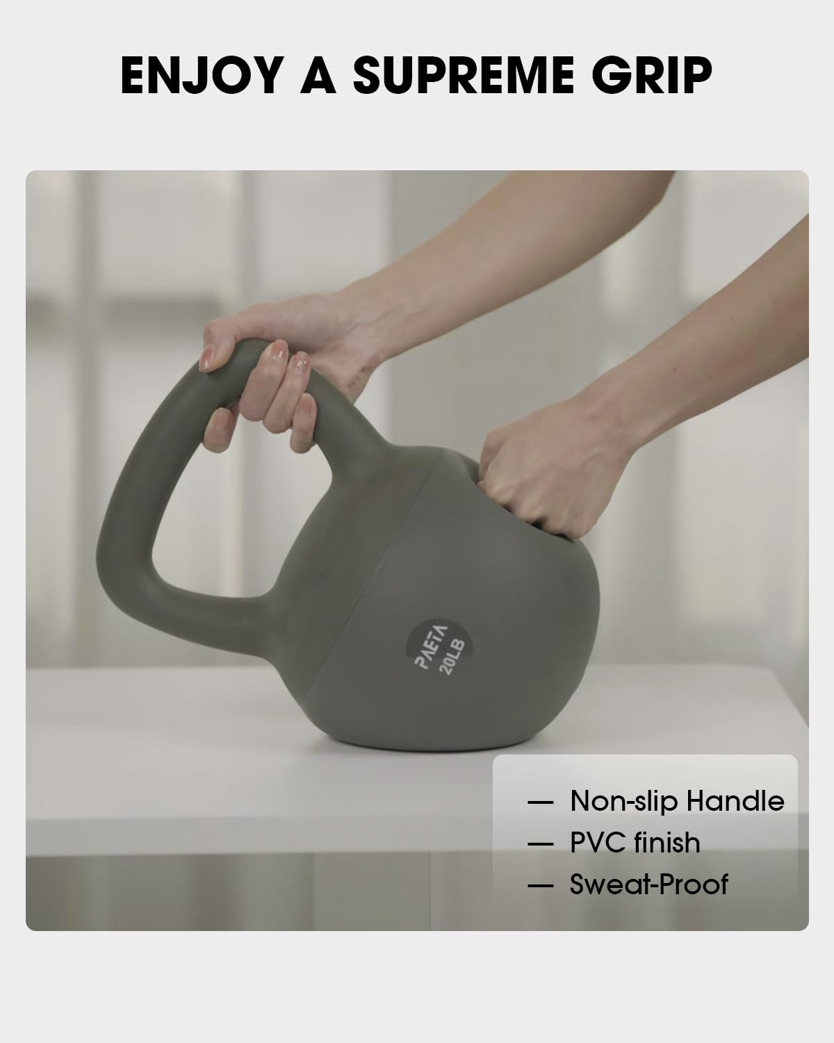 PAETA Weiche Kugelhantel für Heimfitness – rutschfester Griff & breiter Griff, weiches Kugelhantel-Set, sanfter bodenschonender Aufprall – 4,5 kg, 6,8 kg, 9 kg, für funktionelles Training zu Hause