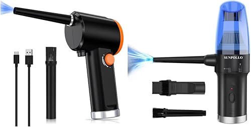 Plumero de aire comprimido inalámbrico y aspiradora 2 en 1 y plumero de aire comprimido inalámbrico