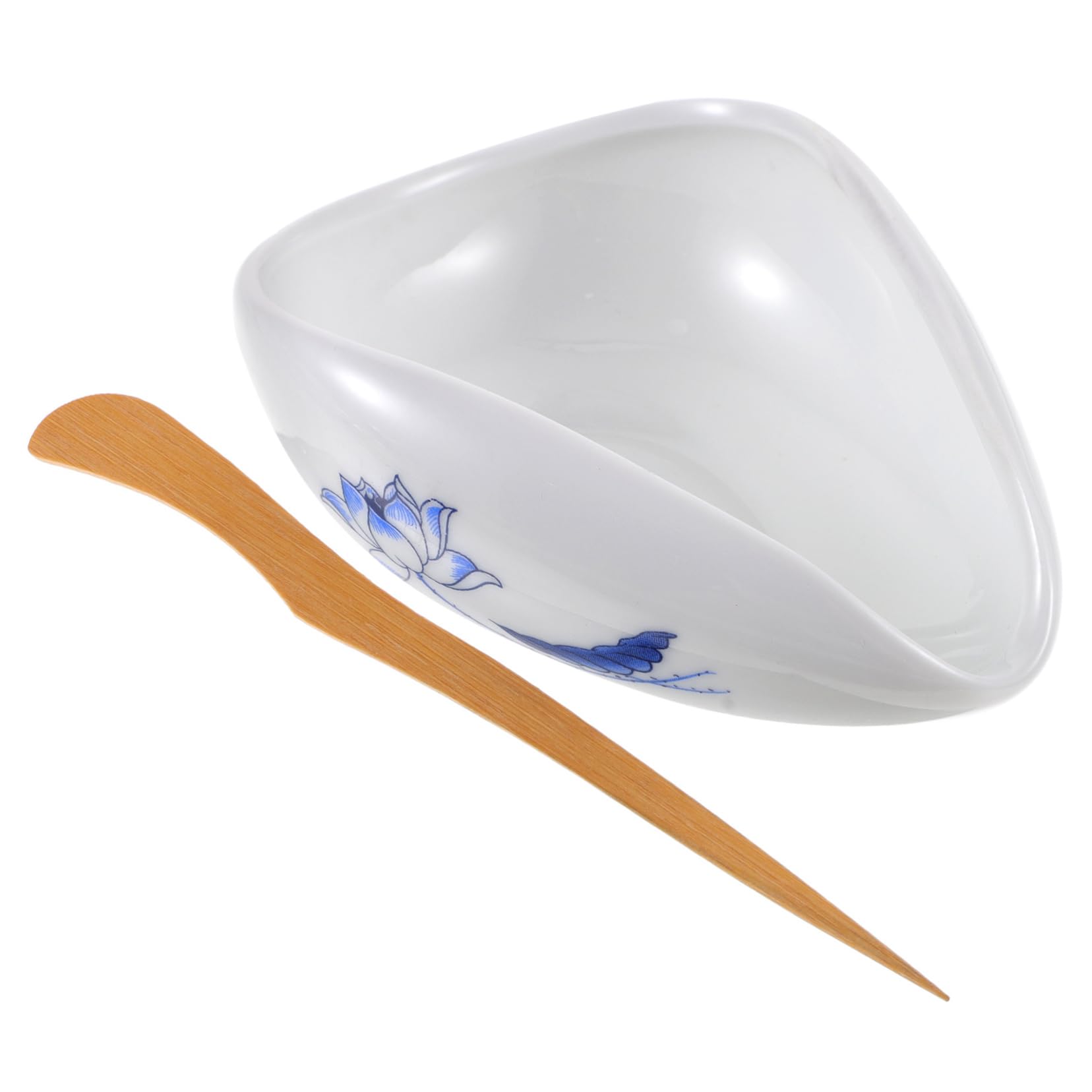 BRIGHTFUFU Bean Scoop Scoops for Tea Ceramic Loose Tea Holder Tea Spoons Tea Scoop for Loose Tea Tea Lotus Appreciation Tea Tray