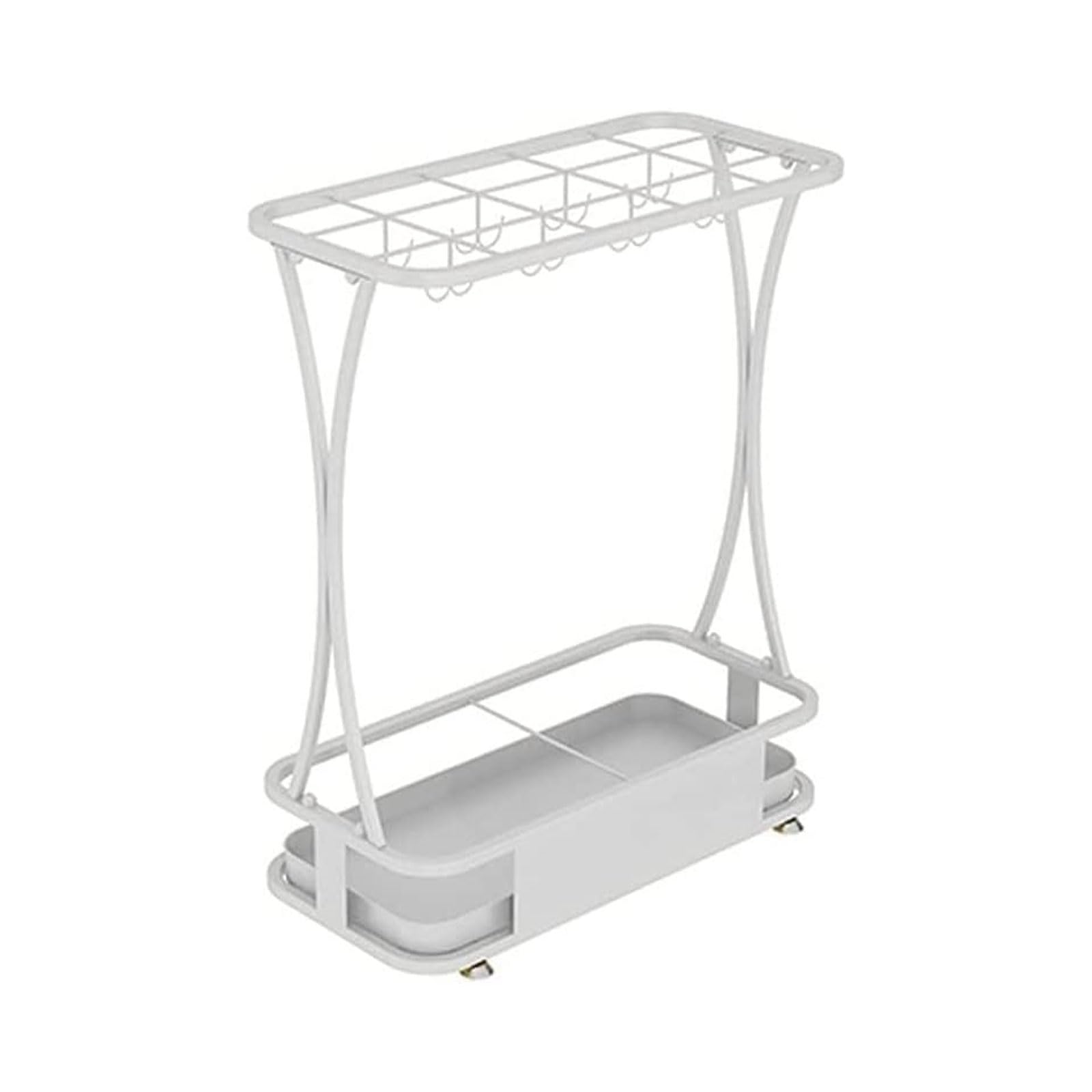 BHFPFZA Metal Umbrella Stand with Removable Drip Tray Nordic Style Free Standing Rack for Entryway Home Office Iron Art Umbrella Storage Holder for Hallway