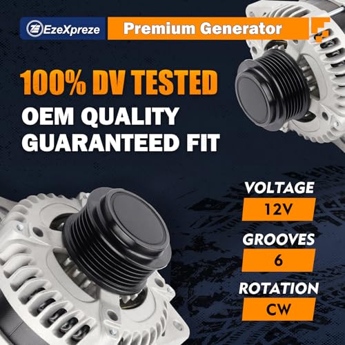 Image of Ezexpreze Alternator Fit for Honda Odyssey 3.5L V6 2014-2017,130Amp CW,OE#11775 31100-RV0-A11 400-52718R
