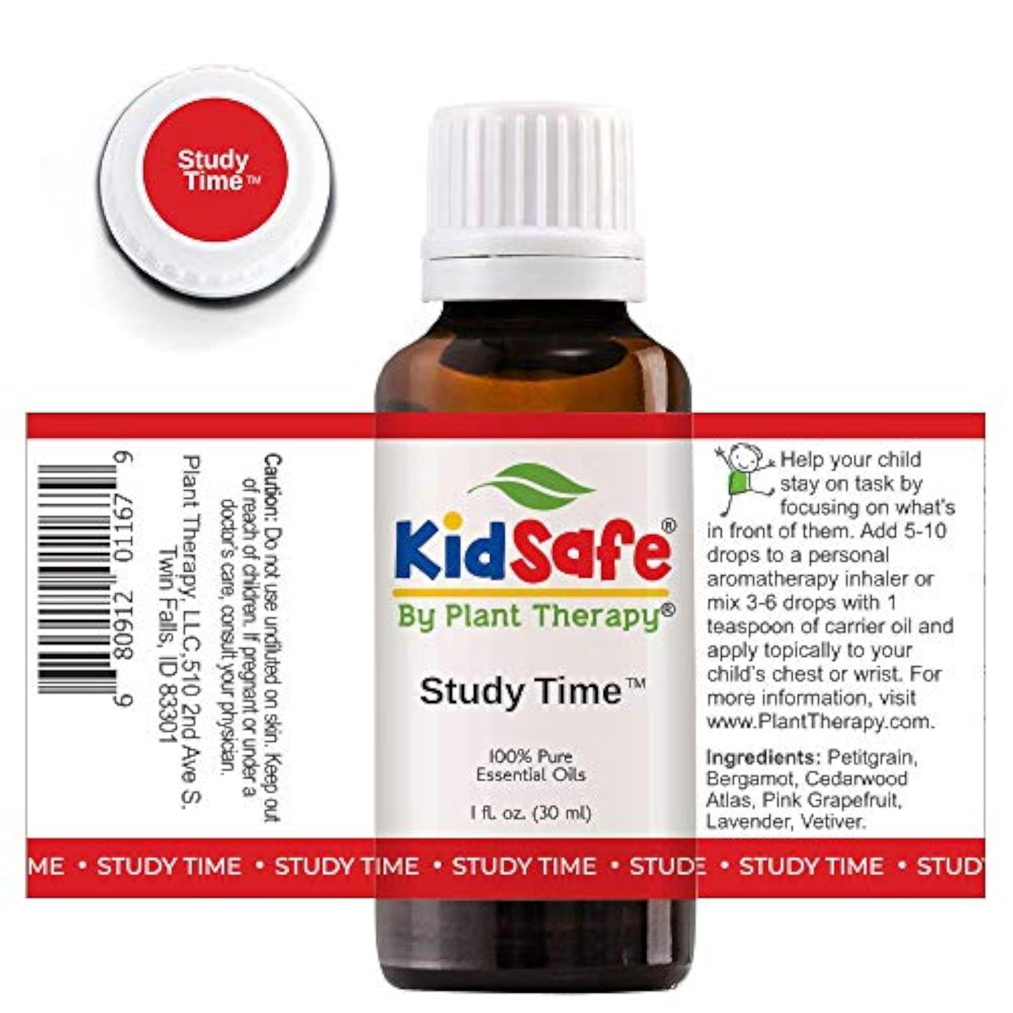 Plant Therapy KidSafe Study Time Essential Blend 30 mL, 100% Pure