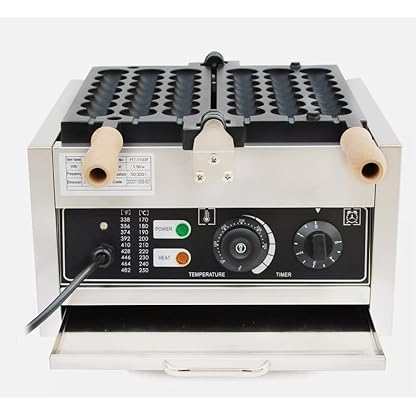 1500W Waffelmaschine Edelstahl Kommerzielle Waffeleisen Temperature Adjustable mit Timer Elektrisch Bubble Waffle Maker Machine für Bäckereien Teerestaurants – Bild 6