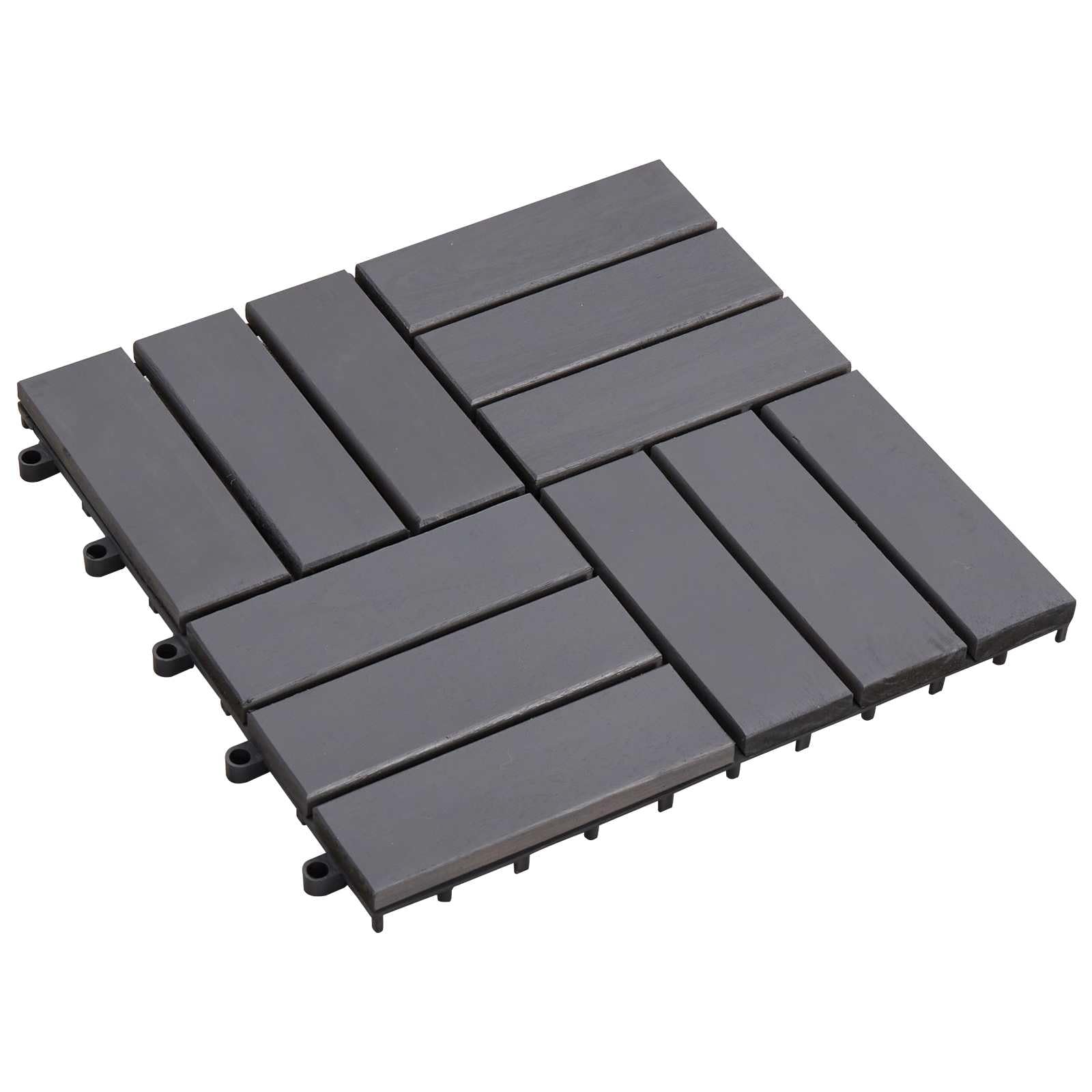 Genérico Tile de Decking 30 uds. Gris 30 x 30 cm Madera de Acacia,Casa y jardín,Productos del hogar,21.6 kg-3444848