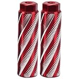 LUMINFLY 2 Pcs Pegs Alloy Aluminum Red, Standard Axle S Universal, Installation 1 Cm / 0.3 in, Cut Grooves Lightweight Anti-Slip