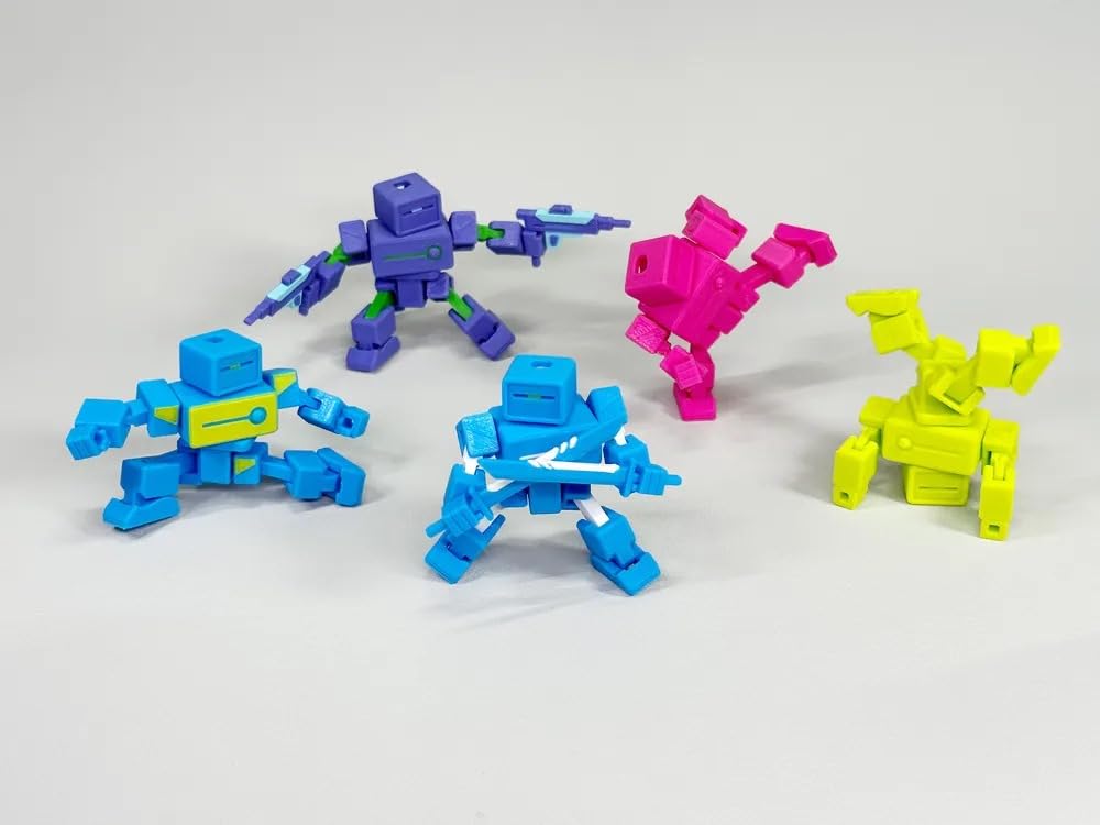 Poseable Robot Action Toy for Kids | Flexible Transforming-Style Mini Figure | Creative Sci-Fi Robot Model for Boys & Girls | Desk Decor & Play Toy Multicolor (Any one)-image-38