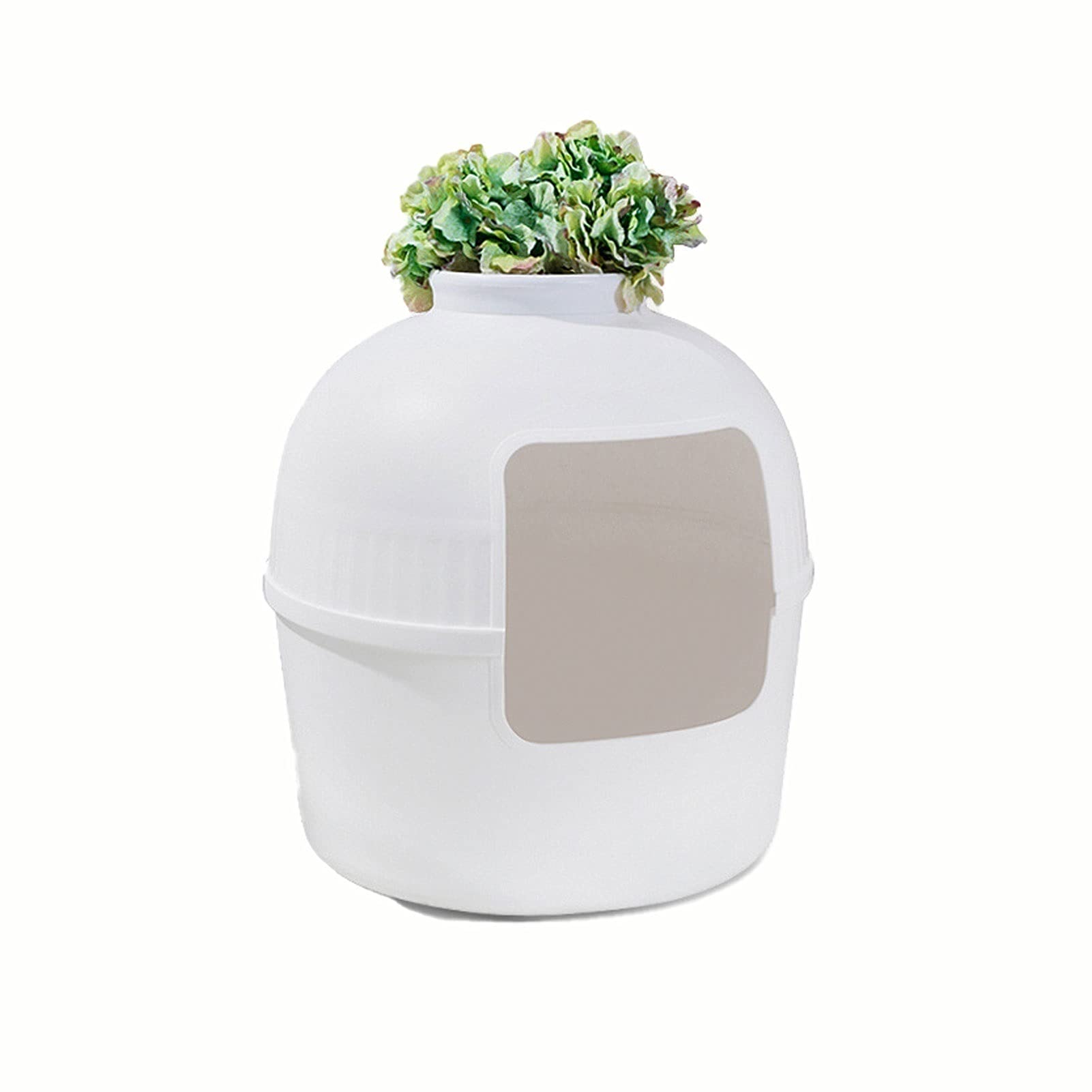 TSTSM Caja de Arena portátil Oculta para Gatos, Caja de Arena Invisible para Gatos, Caja de Arena Oculta para Plantas, espaciosa y cómoda, para casa de Gatos en Interiores-White