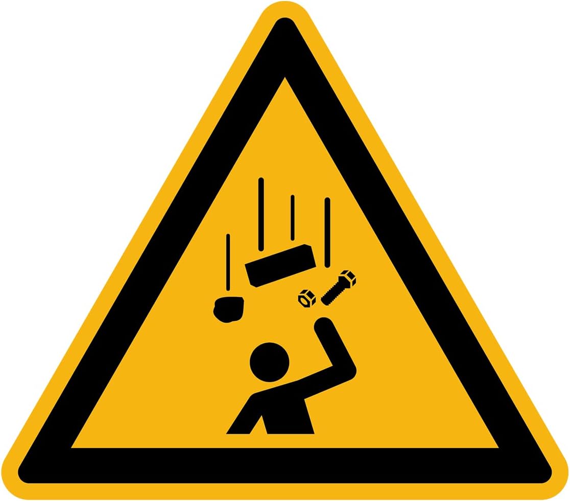 Sticker Danger Warning NF ISO 7010 - Laminated Triangular Signage Adhesive Sticker Water and UV Resistant - Hot Surface - 10x10 cm