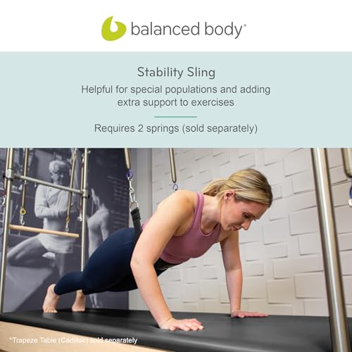 balanced body stability sling guided support for core and back trapeze table cadillac pilates machine equipment workout equipment for home gym or pilates studio