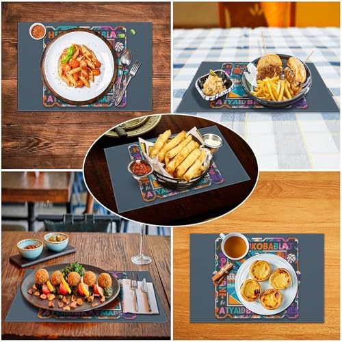 Sets de table basket-ball en PVC lavable et résistant pour repas quotidiens