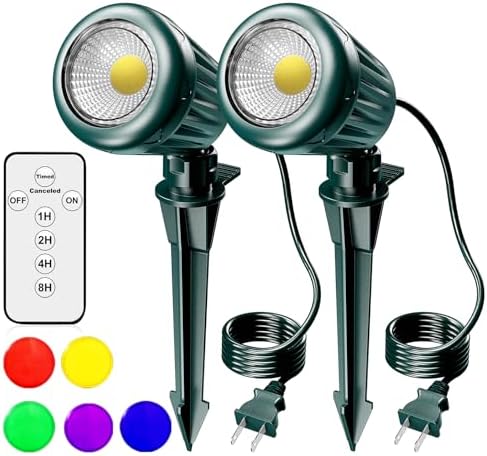 Outdoor Spot Lights for Yard,120V Plug-in Christmas Spot Lights w...