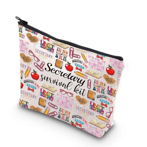 WCGXKO Secretary Survival Kit Secretary Gift Travel Accessories Toiletry Bag Makeup Bag (SECRETARY ERA)