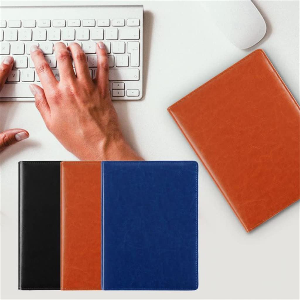 JFDBGU Cartella degli Appunti A5 Pu Organizzatore di Cuoio Office Manager Clip Pad Pad Pad Paper Flip(Auburn)