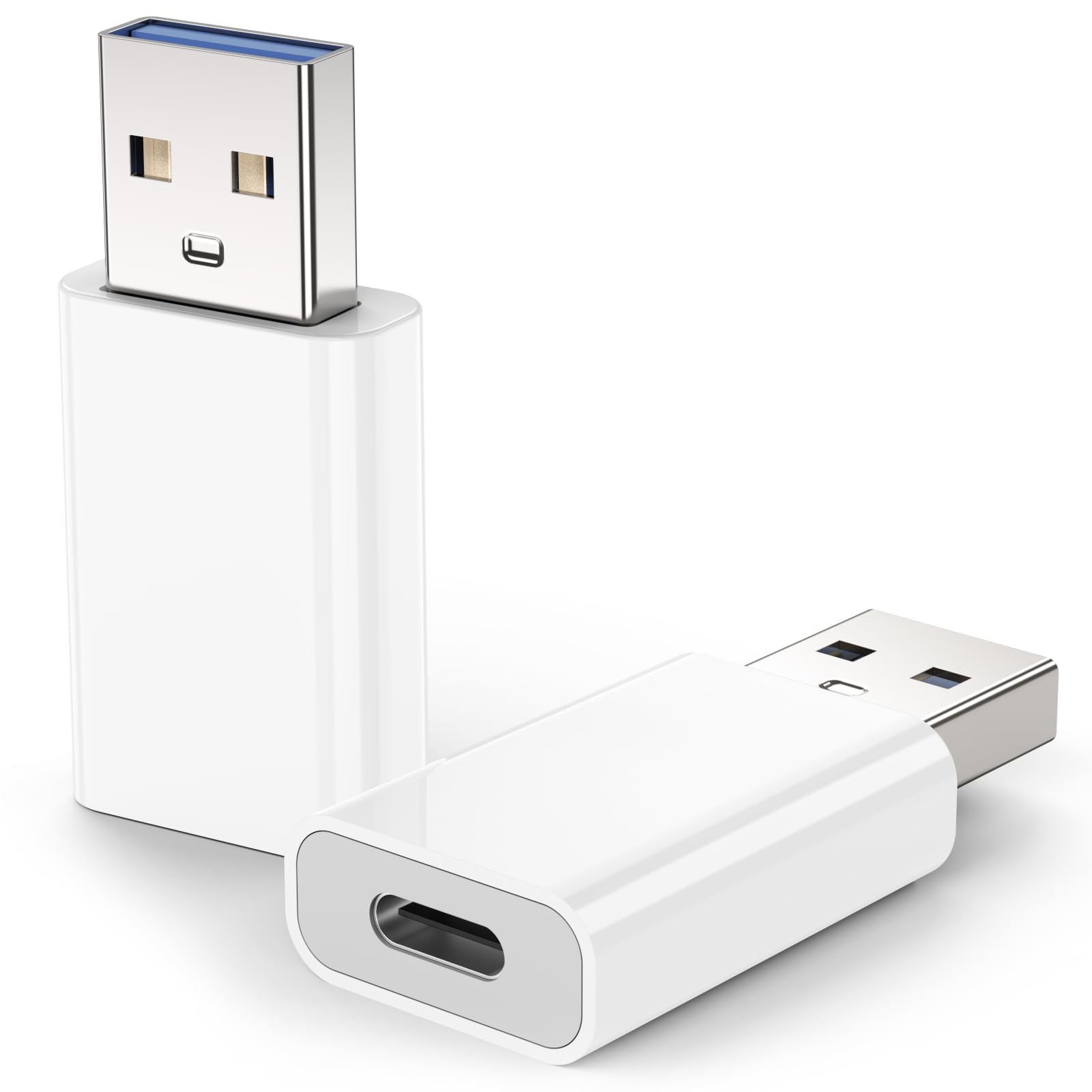 MOSWAG USB to USB C Adapter 2 Pack USB C to USB Adapter USB to C Adapter Compatible