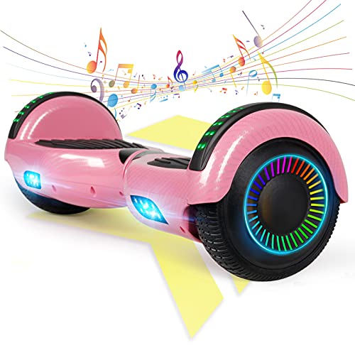 FLYING-ANT Hoverboard, Hoverboard with Bluetooth and LED Lights Self Balancing Electric Scooter 6.5" Two-Wheel Hoverboards for Kids and Teenagers