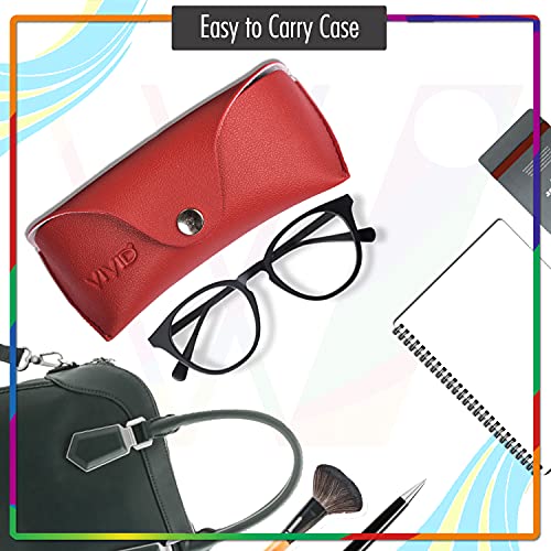 Image of Unisex Lightweight Specs Snap Button Eyewear Dabbi Leather Soft Case Cover