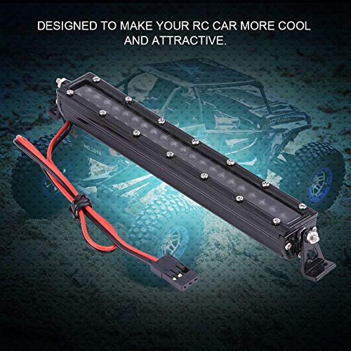 Dilwe RC Auto-Dachlichtleiste, 44 LED Super hell, Dachleuchte Lampe Fernbedienung Zubehör für 1/10 RC Crawler 122 mm