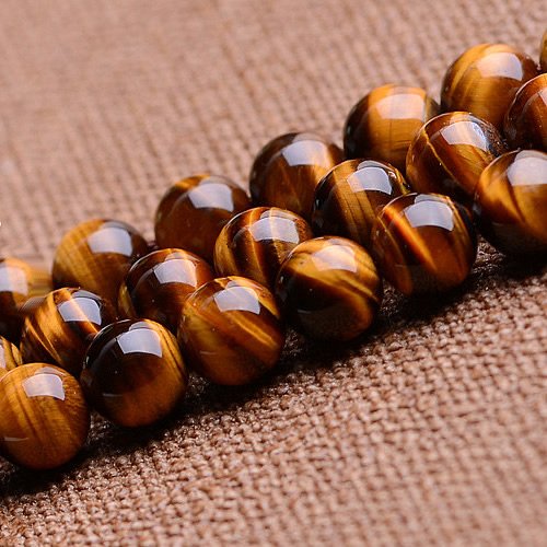 Collana In Pietra Occhio Di Tigre – Perle Tonde Multicolore 8-20mm, AAA Naturale, 20 Pollici - 3