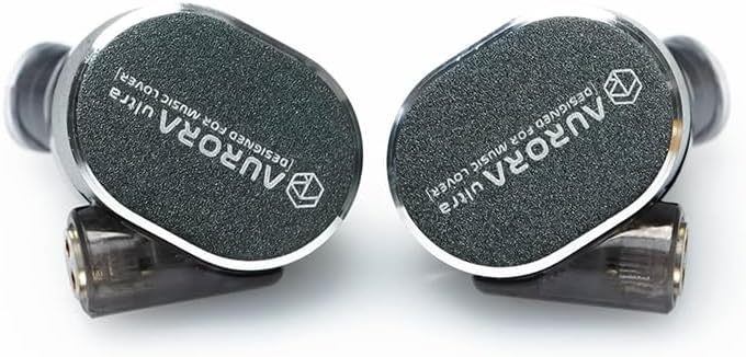 HiFiGo ROSESELSA Aurora Ultra IEM,1 Planar + 1Dynamic Driver in Ear Monitor, Gaming Earbuds, HiFi Wired Earbuds with Metal Outer Cavity, Detachable Cable, Dongle +RZ200m for Musician (Grey)