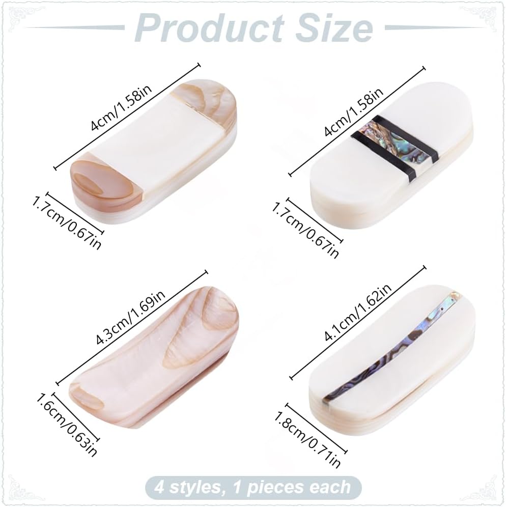 PLIGREAT 4 Pcs Chopstick Stand Seashell Chopstick Holders Pillow Shape Chopstick Rest for Dinner Spoon Fork Chopstick Stand Kitchen Table Decoration