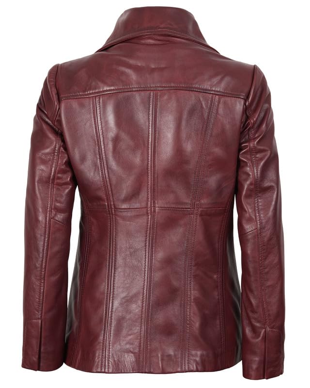 Image of Blingsoul Womens Real Leather Jacket - Asymmetrical Leather Jackets for Women