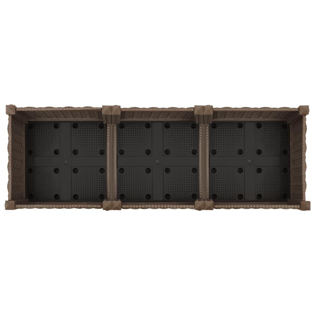 Fioriera Rialzata 120x40x23 cm in Polipropilene,Cassetta da Giardino Alta in Polipropilene Perfetta per il Tuo Balcone, Cortile o Orto Domestico Vasi e accessori per piante