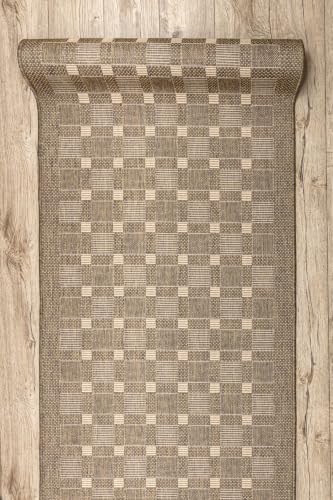 Alfombra beige SISAL SION 6052 de 100 x 210 cm para comedor 5