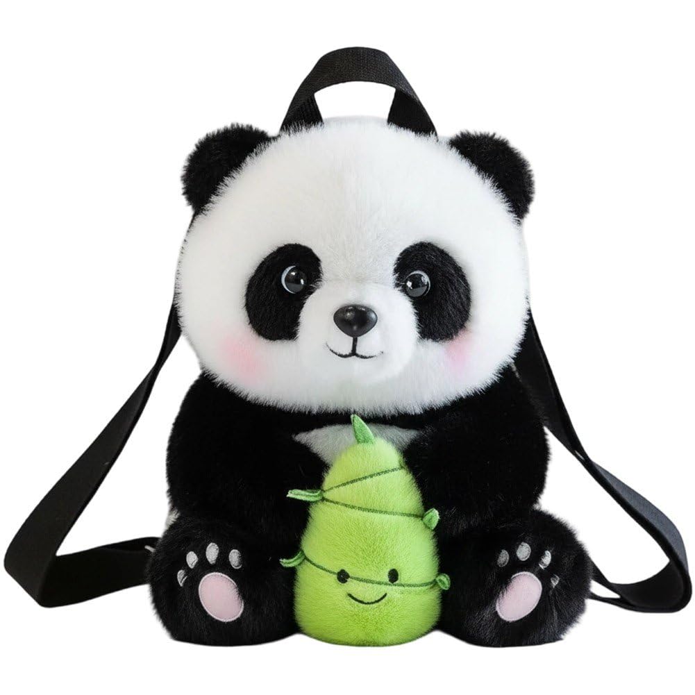 Sac à dos en peluche panda enfants cartable peluche douce léger