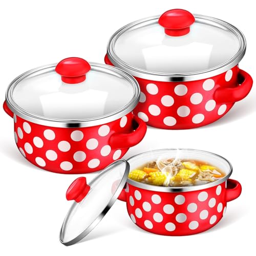 Mini casseroles émaillées à double anse pour soupe et feu moyen - 2