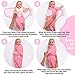 Baby Swaddle Blanket Wrap for Newborn & Infant, 0-3 Months 100% Breathable Cotton Swaddlers Sleep Sack with Adjustable Wings, 3 Pack Swaddling Blankets for Girls (Pink)