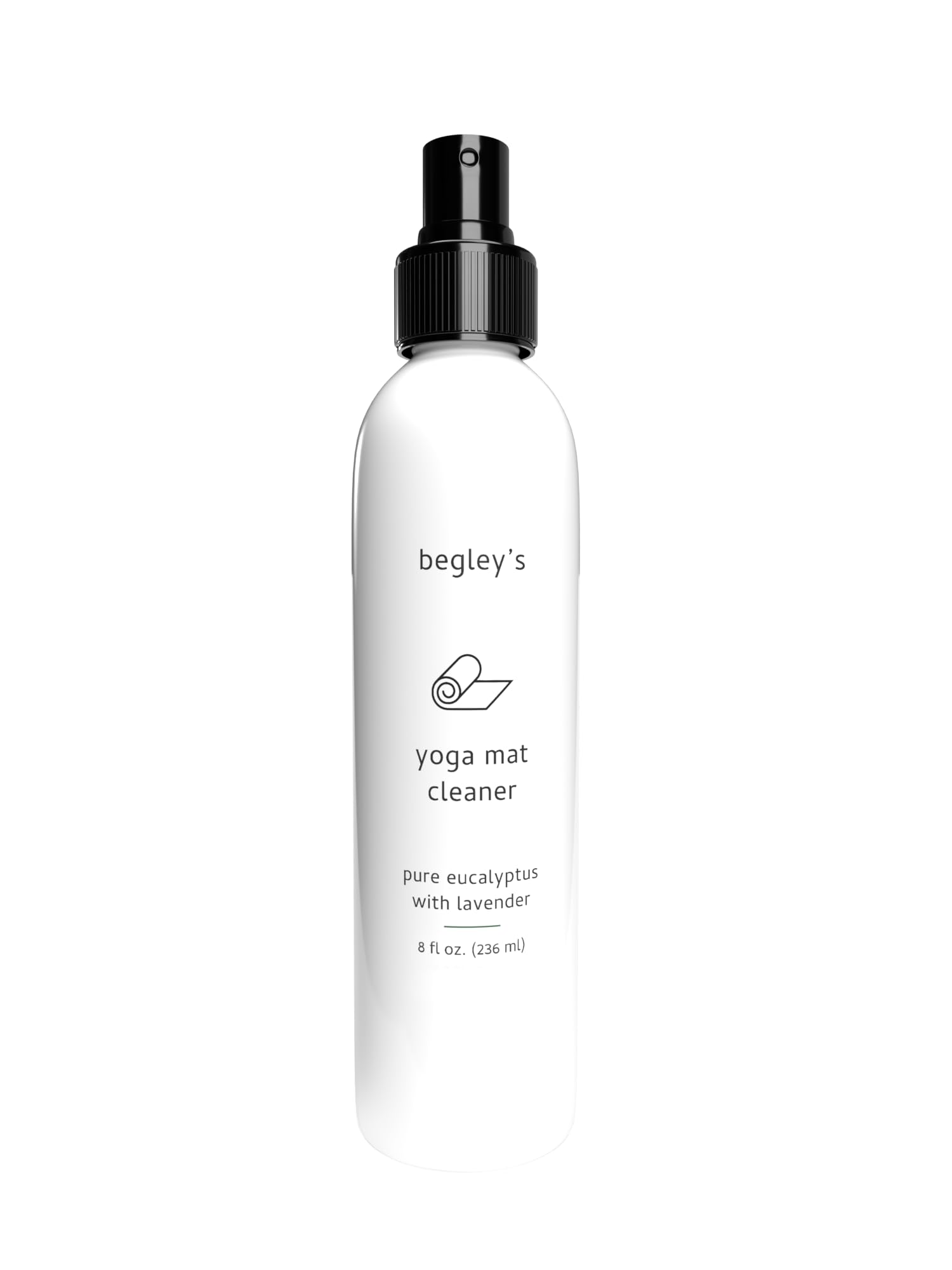 Begley's Yoga Mat Cleaner and Deodorizer Spray 8oz, with Fragrant Essential Oils, Pure Eucalyptus & Lavender