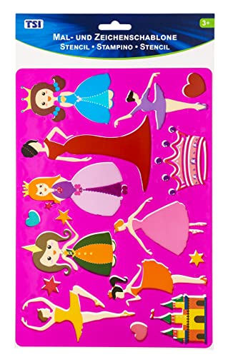 TSI 46412-3 - Plantilla para pintar y dibujar "PRINCESSIN", 26 x 18 cm Cover