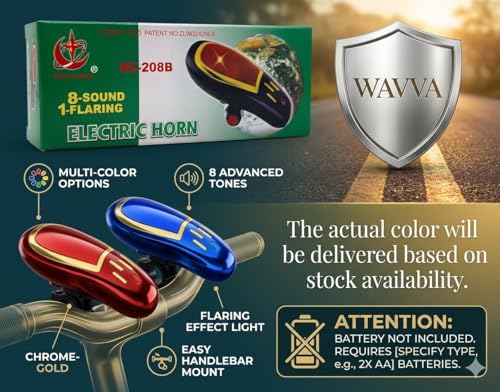 Image of Wavva XC 200B Cycle Horn Bicycle Bell Loud Sound On Handlebar Universal Size. Only Quality Material (Multicolor) (XC 200 B)