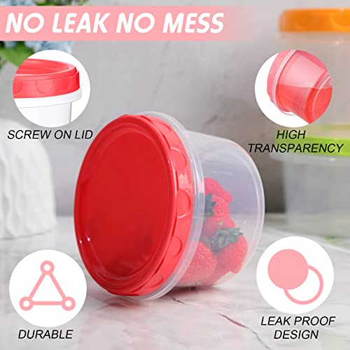 36 Pack Plastic Freezer Containers Set, Twist Top Food Storage Containers With Lids, Reusable Round Wide Mouth Jars Containers (32 Oz) #TOP1