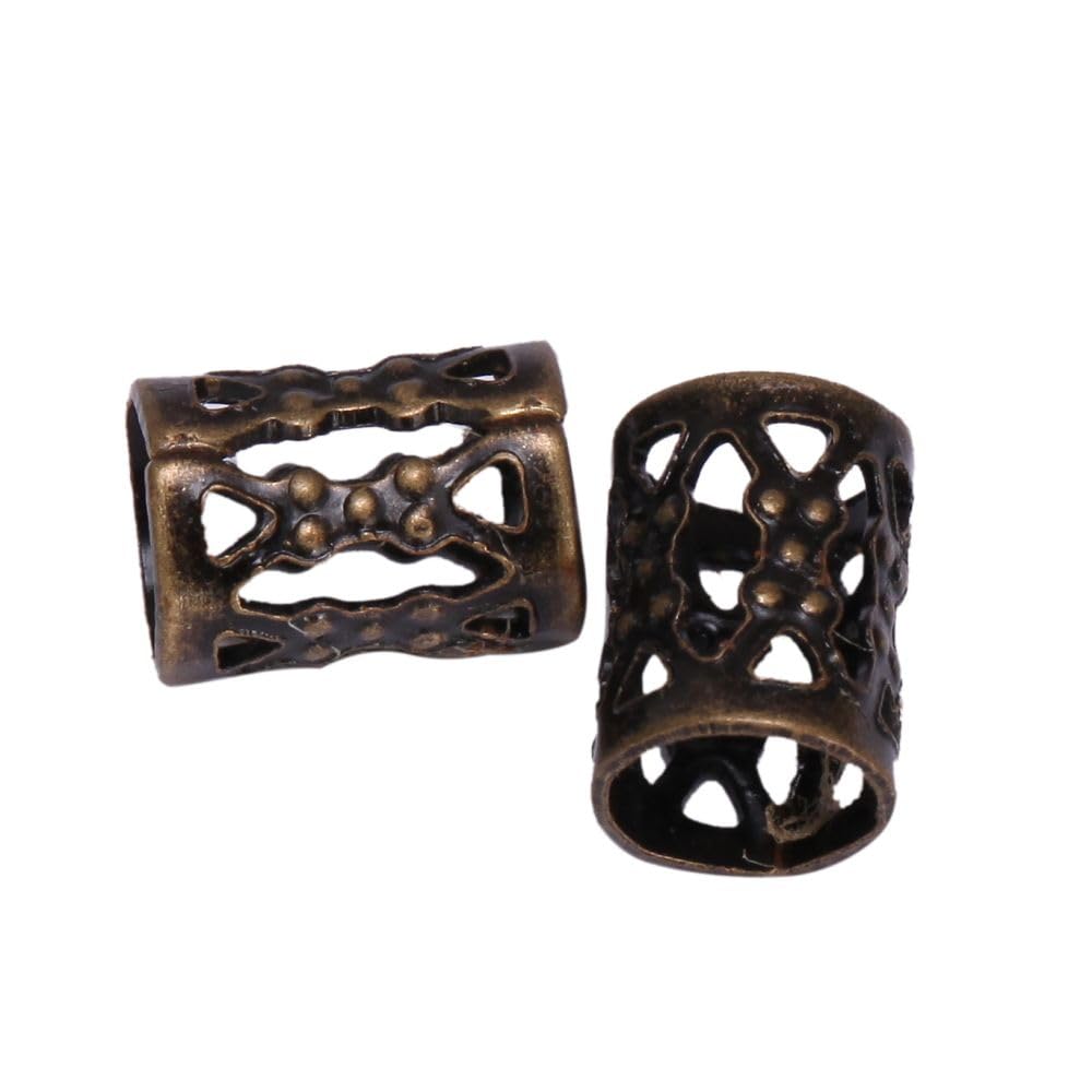 Perles tubes en bronze antique 4.9mm pour créer des bijoux bohèmes d'automne