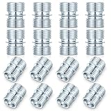 8 Pcs Coarse Thread Connectors 3/4 Inch Wire Shelving Pole 16 Teeth Wire Shelf Fittings Metal Shelf Unit Replacement Accessories for Wire Rack Poles Metal Shelving Parts