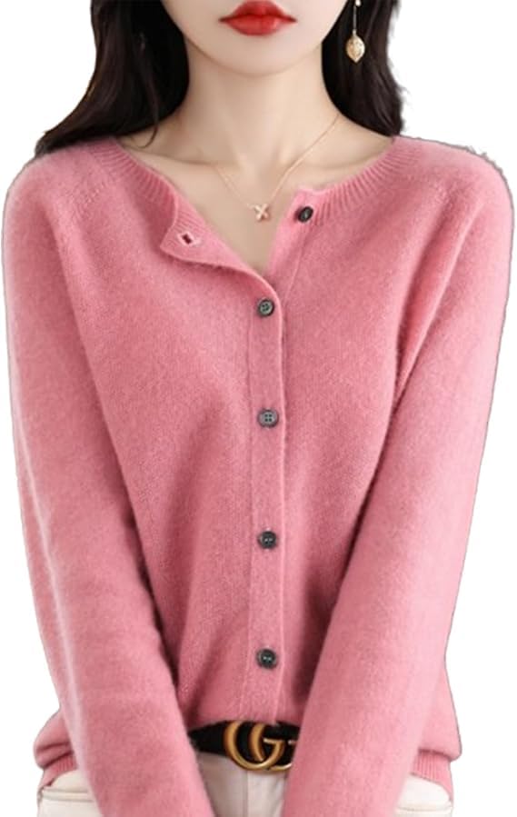 2026 Cashmere Cardigan Sweaters for Women Long Sleeve Sweater Cardigan Women