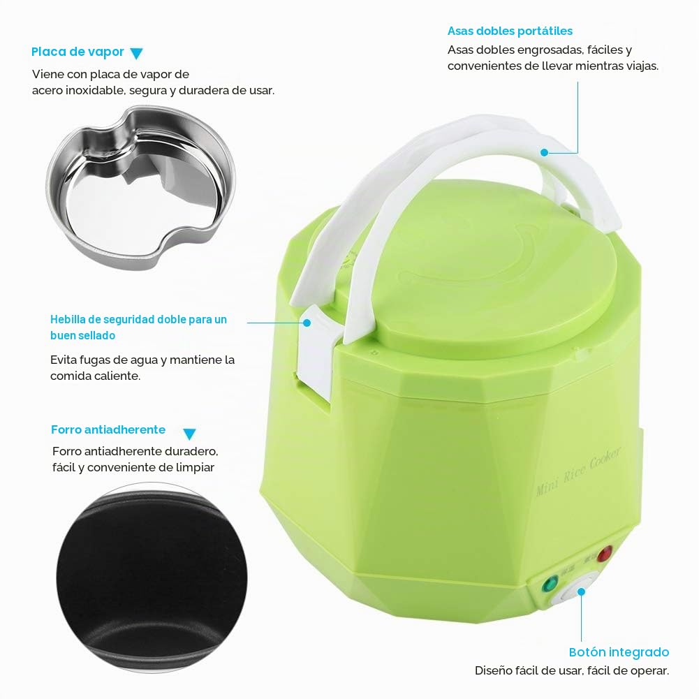 BigKing Arrocera Eléctrica Portátil Multifunción de 24 V, 140 W, 1,6 L para Camiones (Verde)