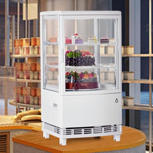 Image of GarveeHome Commercial Refrigerators, 2.0 Cu.Ft Glass Door Display Refrigerator with LED Light, 2 Adjustable Shelves Beverage, Commercial Merchandiser Refrigerator for Cafe Restaurant Store Bar, Black
