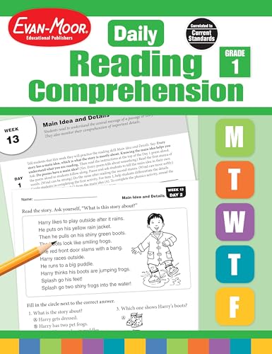 Evan-Moor Daily Reading Comprehension, Grade 1 - Homeschooling & Classroom Resource Workbook,...