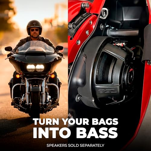 DS18 RY-HD10SBMBKIT.1423 Kit de Altavoces para Alforjas de 10" con Sellos para Bag – Compatible con Harley-Davidson Touring Modelos 2014–2023 – Adaptadores de Altavoz ABS, Plantillas de Corte Incluidas miniatura 4