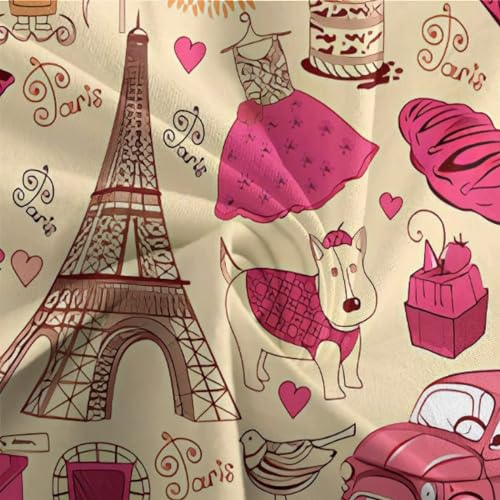 Housse de couette Tour Eiffel zippée microfibre pour lit deux personnes 220x240 - 8