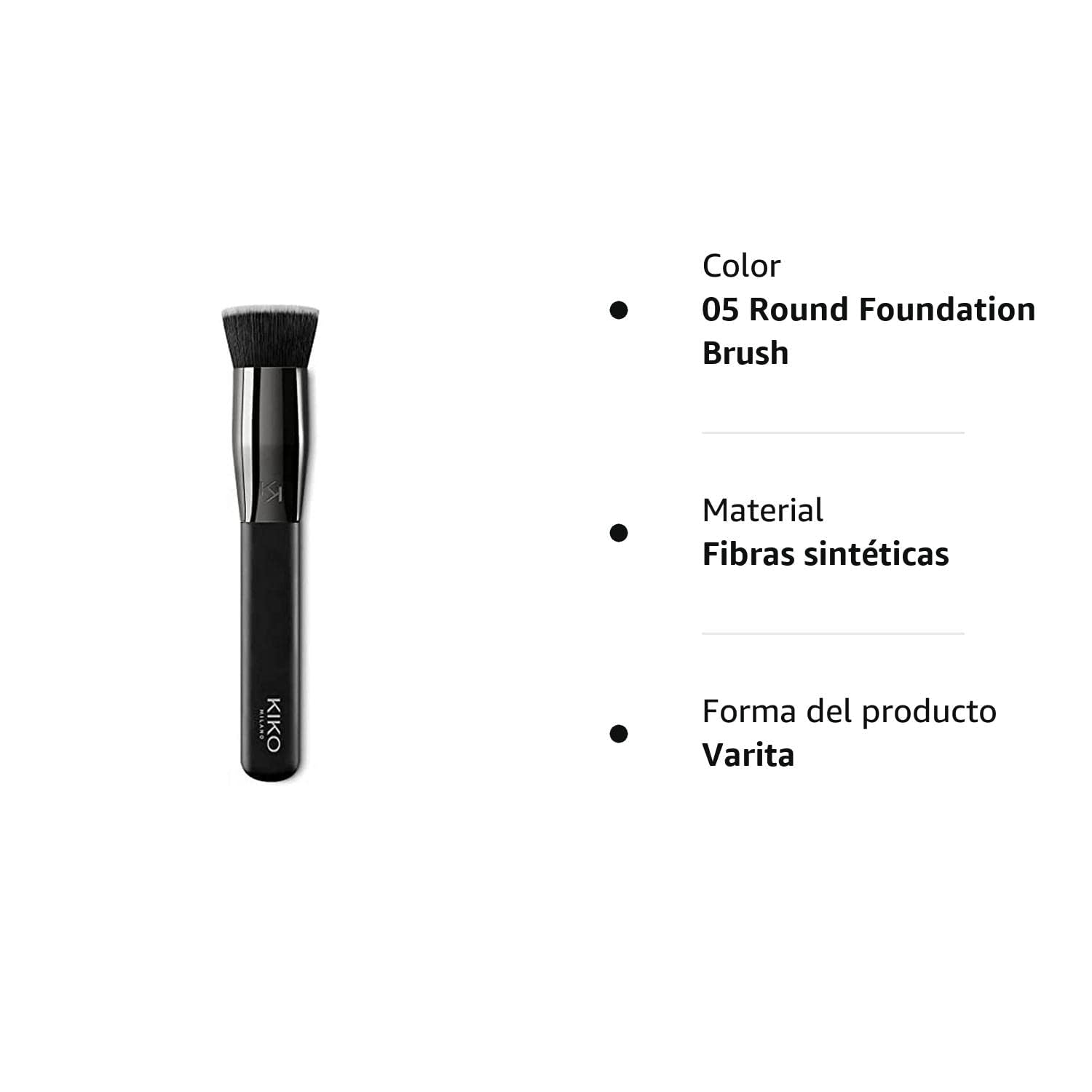 KIKO Milano Face 05 Round Foundation Brush | Pennello Dal Taglio Piatto Per Prodotti Liquidi O In Mousse, Fibre Sintetiche