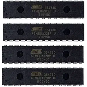 risingsaplings 4pcs Atmega328P-PU Atmega328p Atmega328 Microcontroller with Uno R3 Bootloader DIP28