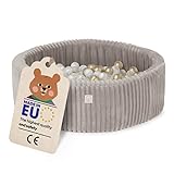 MISIOO Piscine à balles pour bébé   Piscine à balles de qualité supérieure pour Enfant à partir de 1 an   90 x 30 cm   avec 200 balles   Matériaux de qualité supérieure   Parfaite pour Le Plaisir et