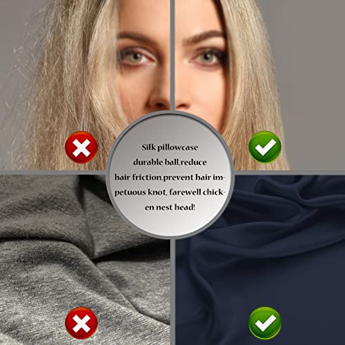 Silk Pillowcase for Hair and Skin,Soft,Breathable and Sliky 100% Standard Size Pillow Cases Set of 2,Both Sides Natural Mulberry Silk Pillowcases with Hidden Zipper(Standard Size 20"X 26",2pcs)
