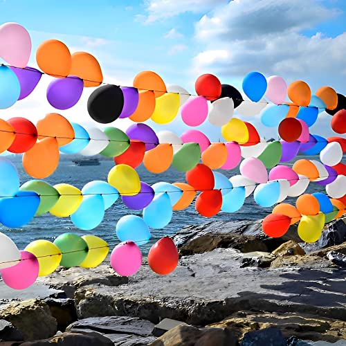 Image of Voircoloria 105pcs Colorful Balloons 12inch Rainbow Latex Balloons for Boys Girls Birthday Baby Shower Gender Reveal Wedding Decorations