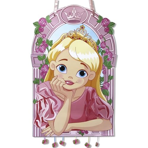 CHEERSET Pinata voor prinsessen, grote verjaardag, decoratie voor kinderfeesten, jongens en meisjes, grote piñata om te vullen met speelgoed en snoep (prinses)