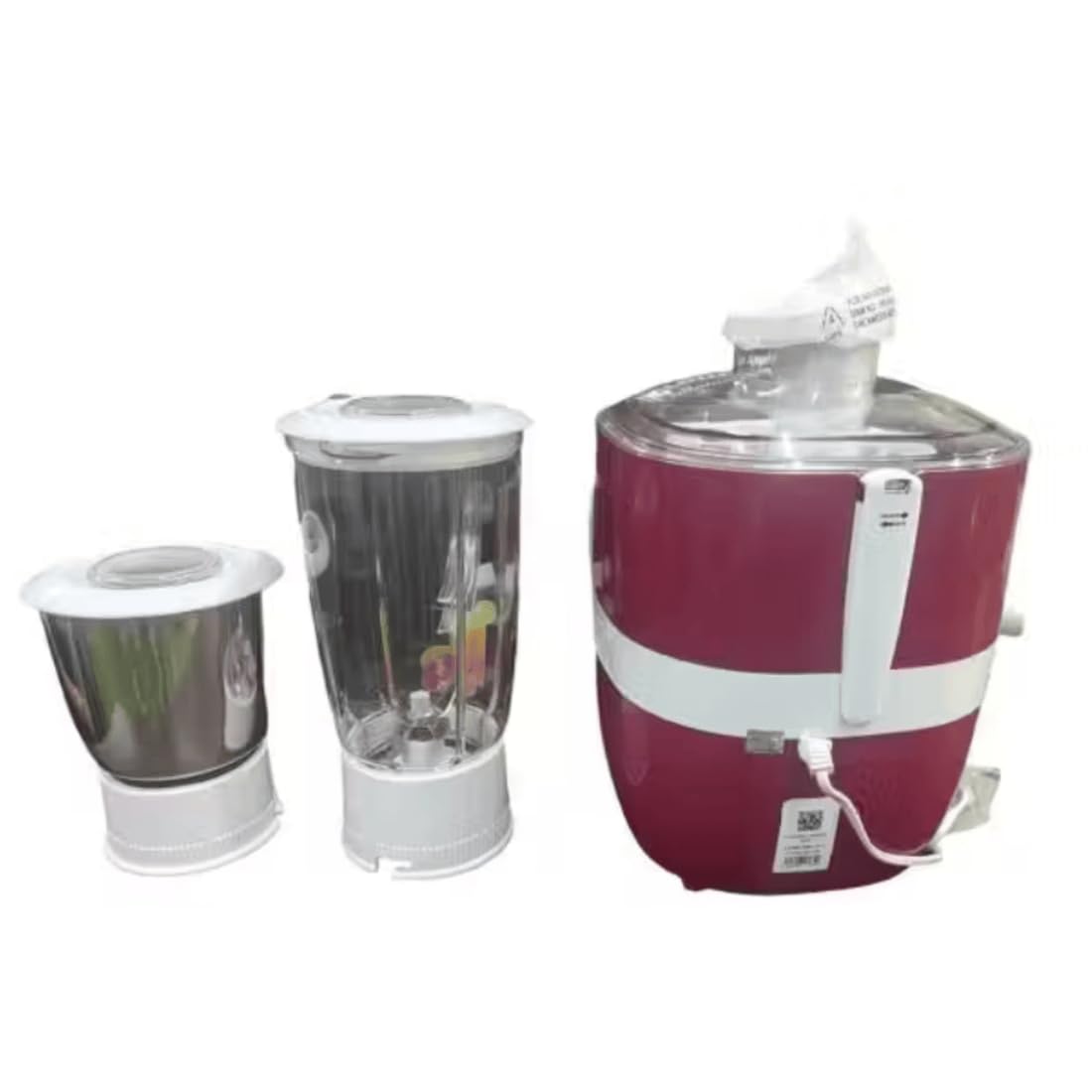 Juicer Mixer Grinder 500W, Red | Stainless Steel Blades, 2 Jars Included, Blending & Grinding, Lightweight Body, 500W Motor-image-12